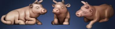 3D model Bull Lying Down (STL)